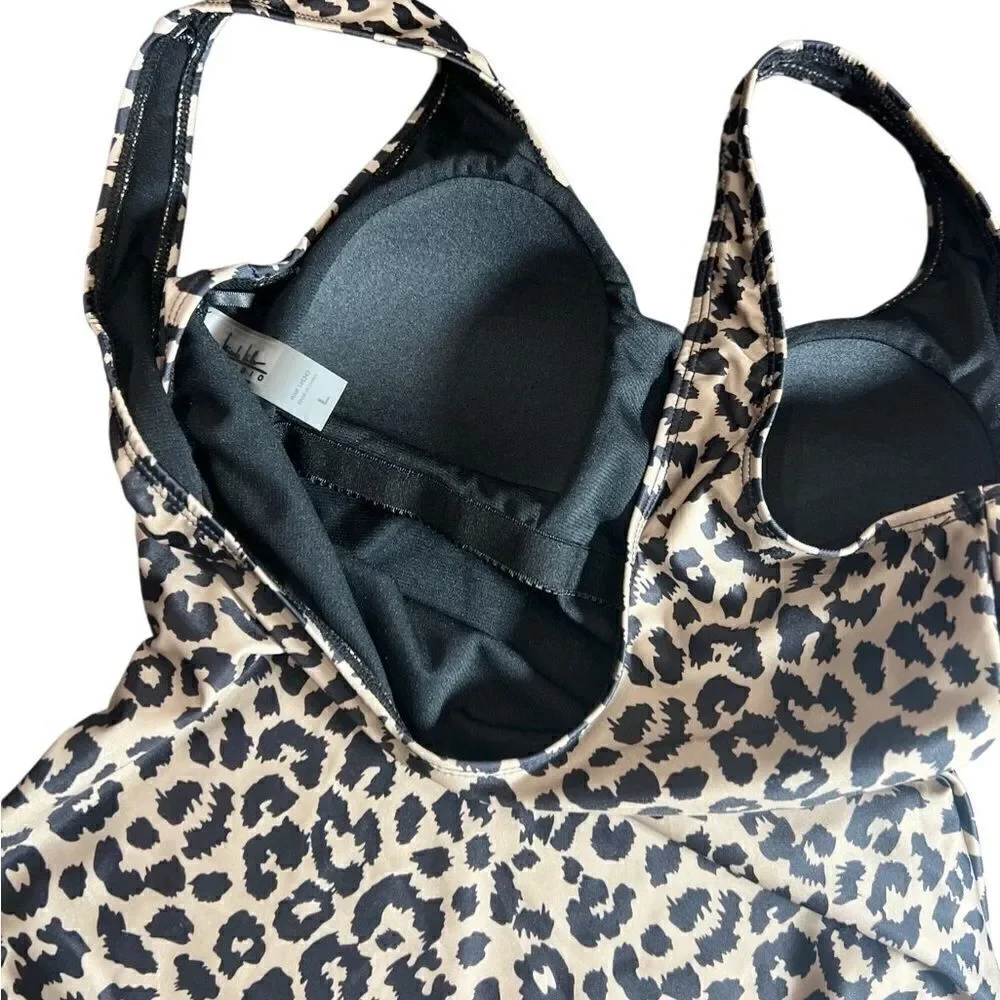 Nicole Miller one piece swimsuit cheetah print size large